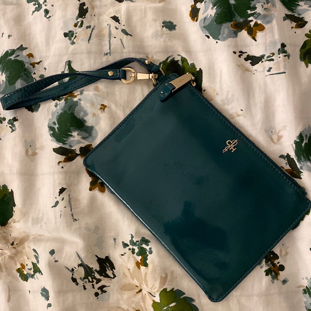 Cole Haan patent leather wristlet